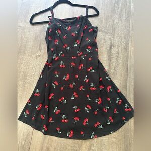 Little black cherry tank top dress xs like new vintage style
